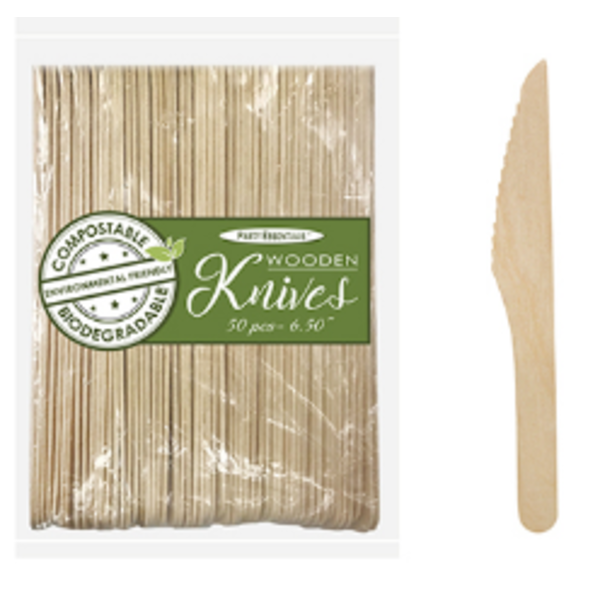 Wooden Knives 6.25''