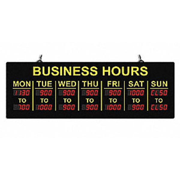Business Hours LED Sign