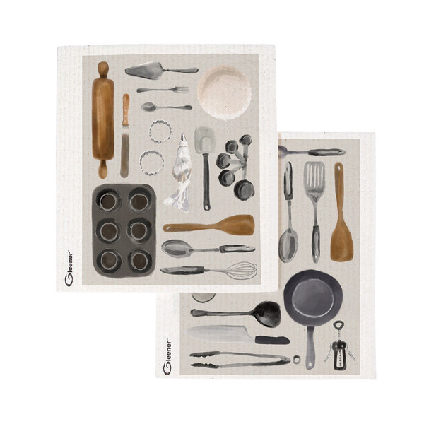 =Gleener Super Eco Cloth Epicurean Essentials Set, 11 x 7 x 1/4 in