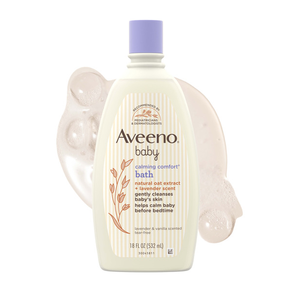 Aveeno Calming Comfort Bath & Wash, Lavender & Vanilla, 18 Fl. Oz