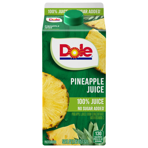 Dole Juice, No Sugar Added, Pineapple