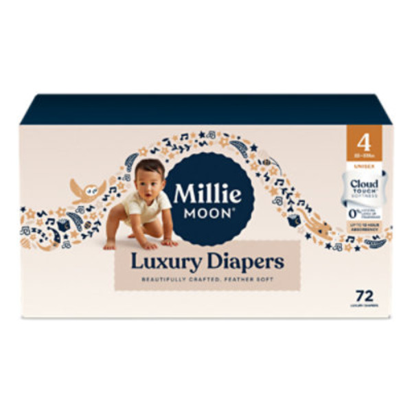Millie Moon Unisex Luxury Size 4 Diapers (22-37 lbs (10-17 kg))