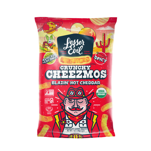 LesserEvil LesserEvil Blazin Hot Cheddar Cheezmos Same-Day