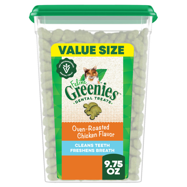 GREENIES Dental Cat Treats, Oven-Roasted Chicken Flavor Same-Day
