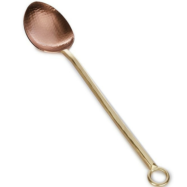 Southern Living Stainless Steel Hammered Copper  Forged Gold Mixing Spoon