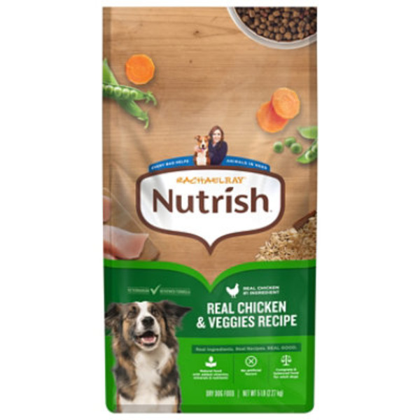 Rachael Ray Nutrish Rachael Ray Nutrish Adult Dry Dog Food Real Chicken & Veggies Recipe, 5 lb. Bag