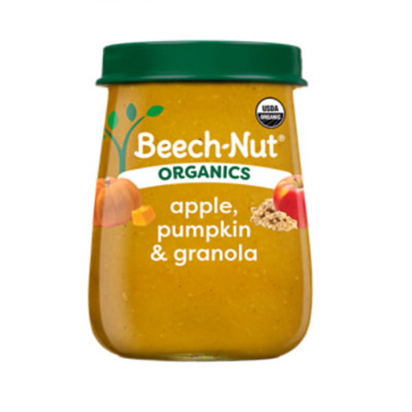 Beech-Nut Organics Stage 2 Organic Baby Food, Apple Pumpkin & Granola, 4 oz Jar