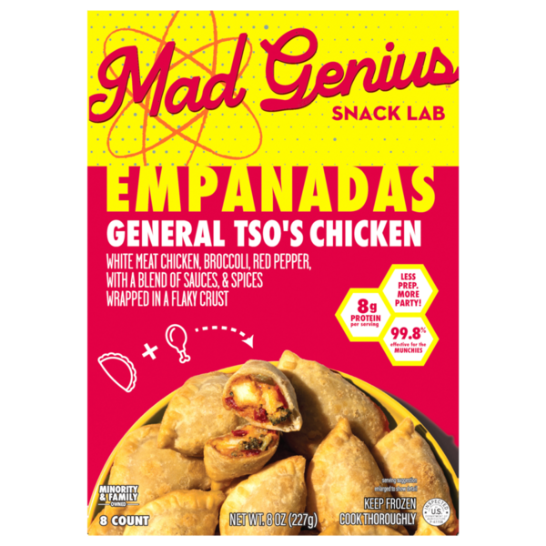 Mad Genius Mad Genius General Tso's Empanadas, 8 oz (Frozen), 8g of Protein per Serving — product image