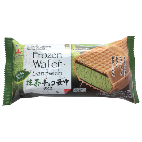 Imuraya Traditional Japanese Matcha Flavored Frozen Wafer Sandwich