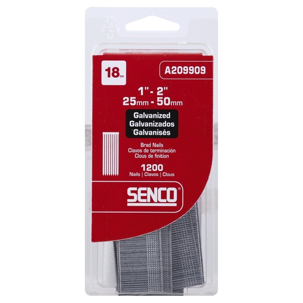 Senco Brad Nails, Galvanized, 18 Gauge, 12 Inch (1200 each) Instacart
