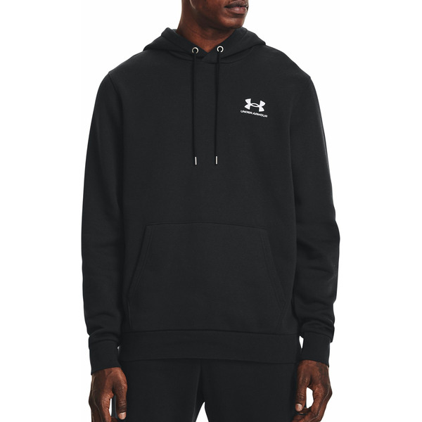 Under Armour Men's Essential Fleece Hoodie - Black & White