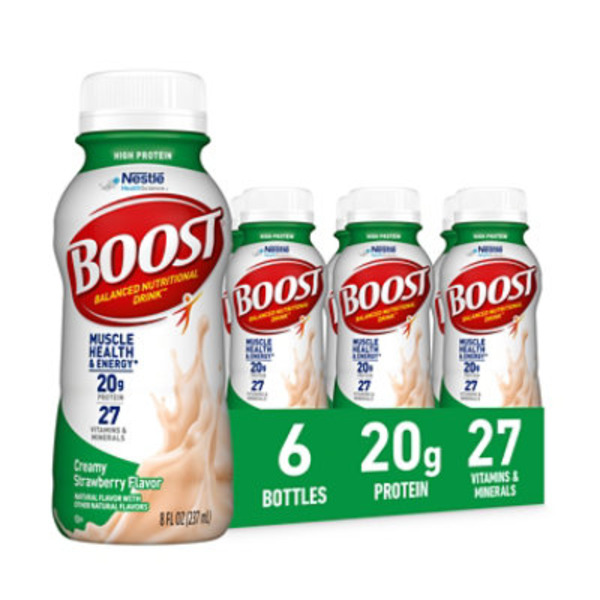 BOOST High Protein Nutritional Drink, Creamy Strawberry, 20 g Protein