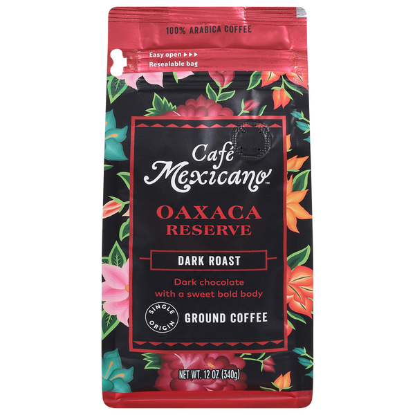 Cafe Mexicano Coffee, 100% Arabica, Ground, Dark Roast, Oaxaca
