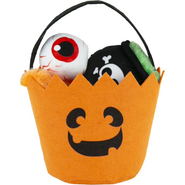 Play On Halloween Dog Toy Basket Multipack