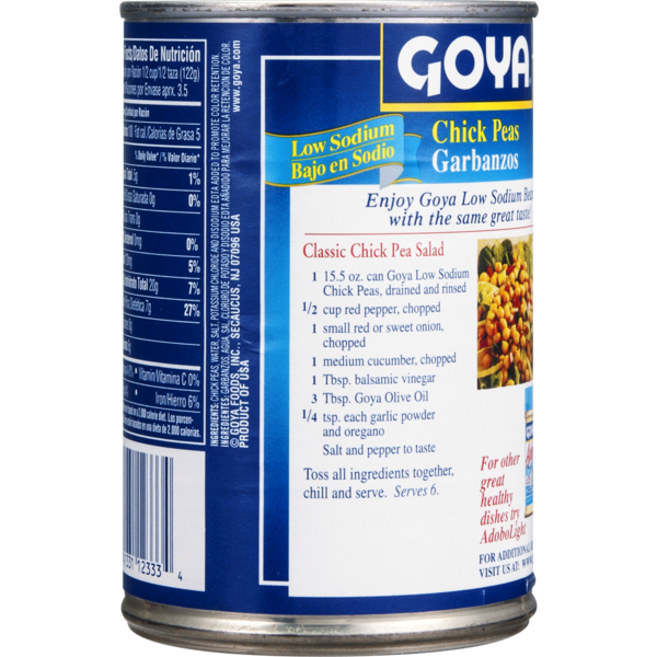 35 Goya Chickpeas Nutrition Label Label Design Ideas 2020