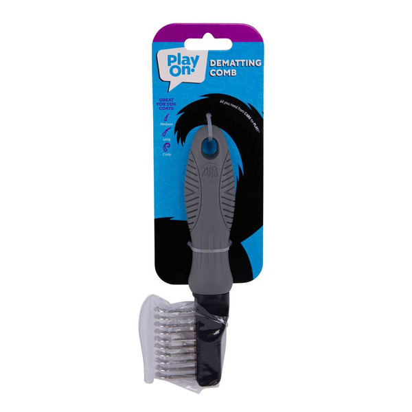 Play On Dog Grooming Fur Dematting Comb