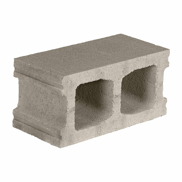 The Shaw Group Stretcher Perforated Cement Block, 8 x 8 x 16 Inch Same ...