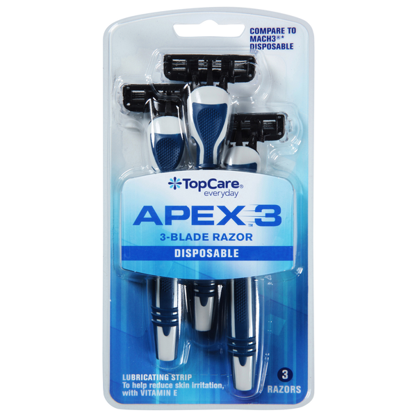 TopCare Razors, 3-Blade, Disposable, Apex 3 Same-Day Delivery or