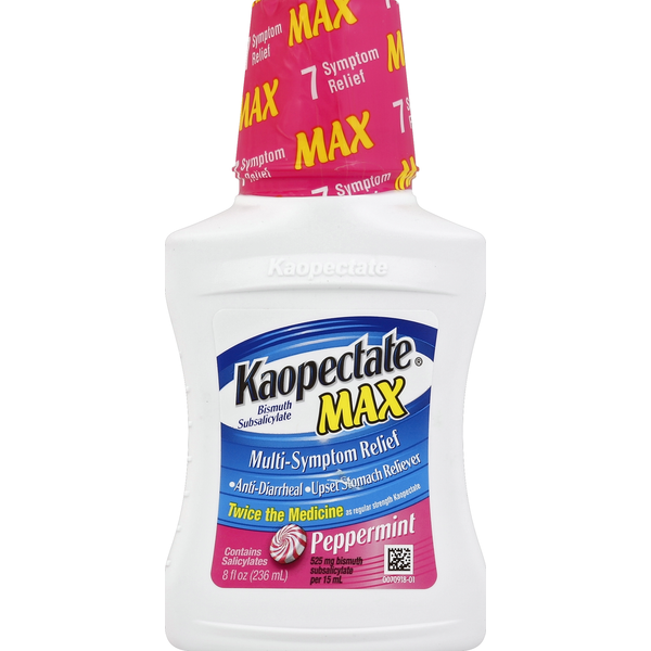 Kaopectate AntiDiarrheal/Upset Stomach Reliever, Max, Peppermint (8 fl