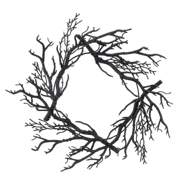 Ashland Black Glitter Twig Wreath