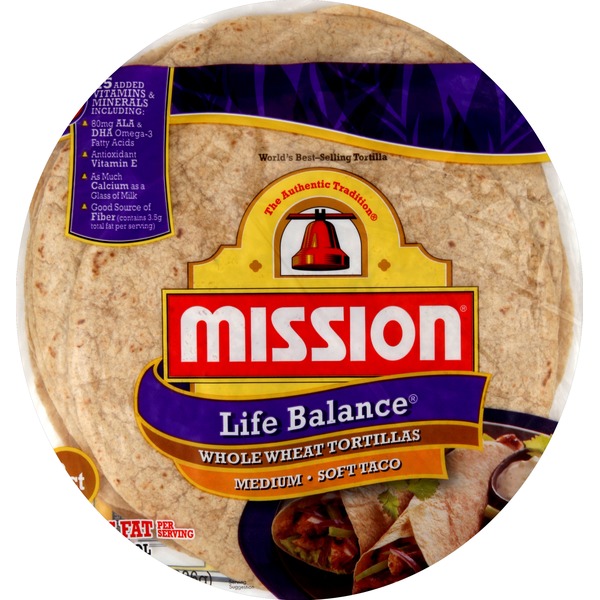 Mission Tortillas, Whole Wheat, Medium (8 each) from Walmart Instacart