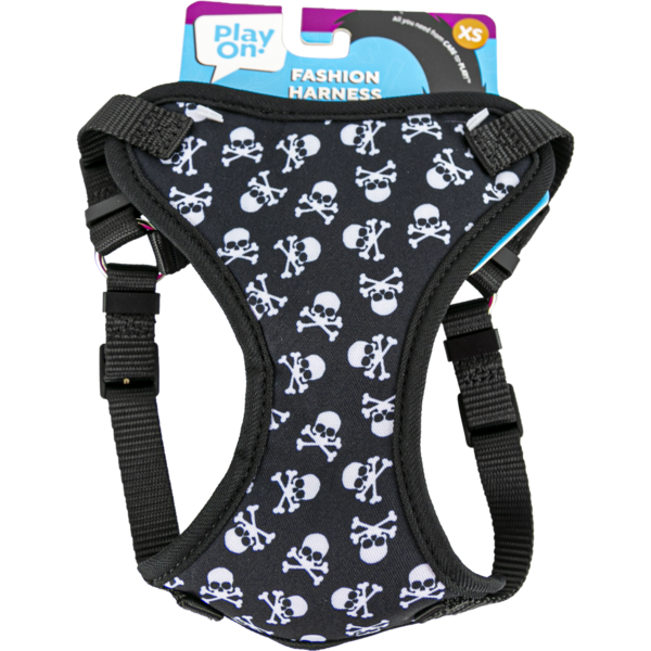 Play On Fashion Skull Dog Harness, XS