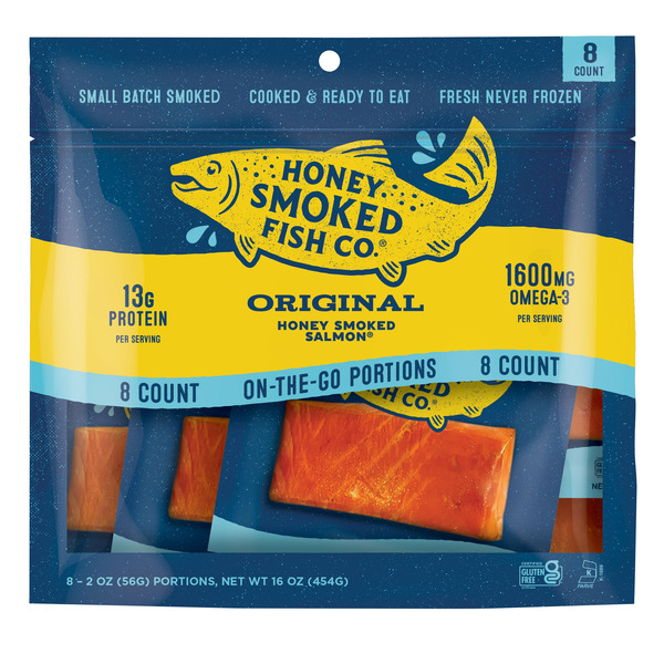 Honey Smoked Salmon, 2 oz, 8-count
