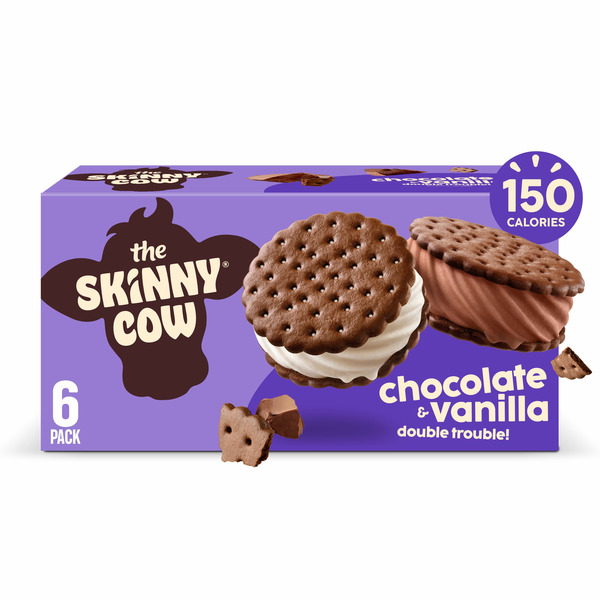 Skinny Cow Vanilla & Chocolate Light Ice Cream Sandwiches Same-Day