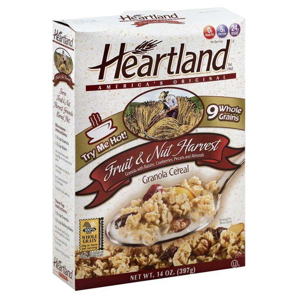 Heartland Granola Cereal, Fruit & Nut, Box (14 oz) from Sunset Foods