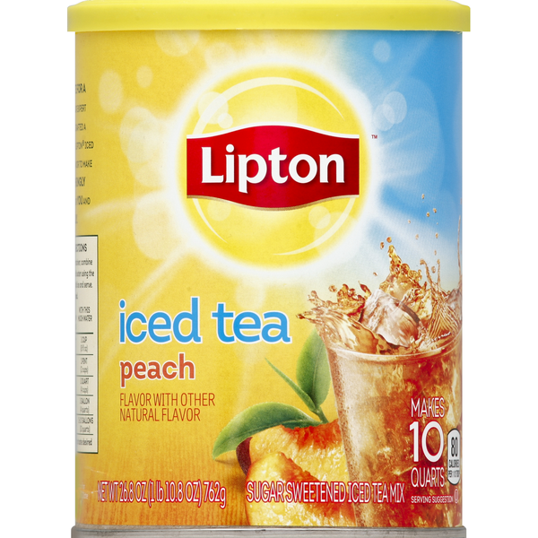 Lipton Iced Tea Mix, Peach Same-Day Delivery | Hays Supermarkets
