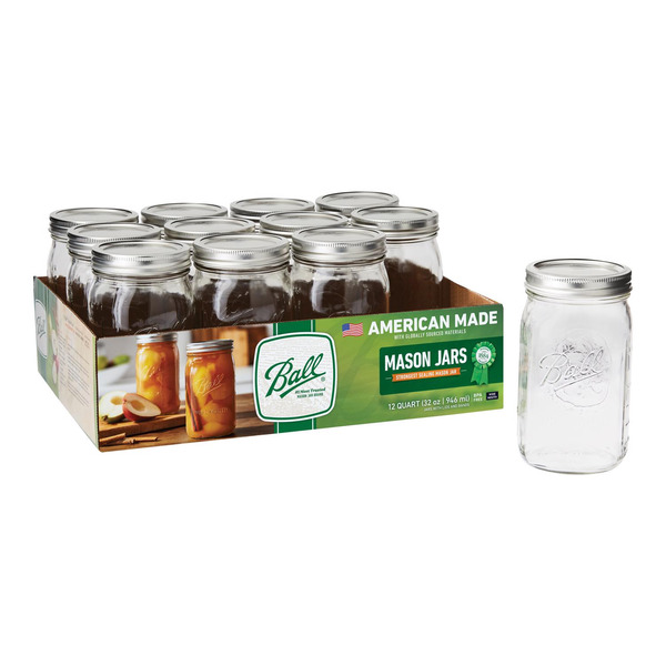 Ball Mason Jars, Wide Mouth, 12 Quart