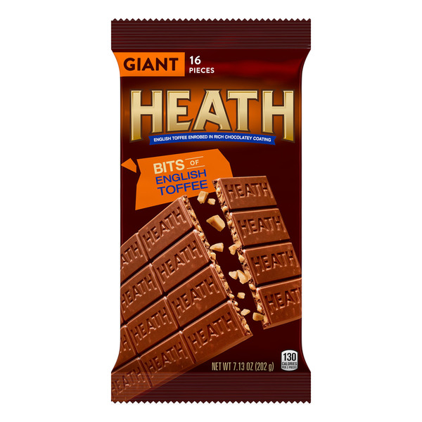 HEATH Chocolatey English Toffee Giant, Candy Bar, 7.13 oz (16
