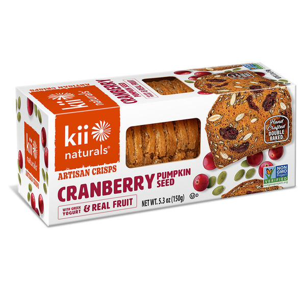 Kii Naturals Artisan Crisps, Cranberry Pumpkin Seed Same-Day