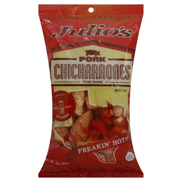 Julios Chicharrones, Pork, Freakin' Hot!! (3 oz) Instacart