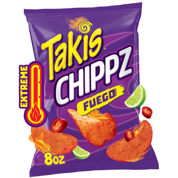 Takis Fuego Chippz 8 oz Sharing Size Bag, Hot Chili Pepper & Lime