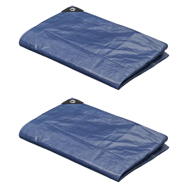 Adventuridge 6' x 8' Medium Duty Tarp 2 pack - Blue