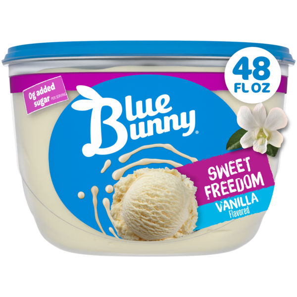 Blue Bunny Sweet Freedom Vanilla Reduced Fat Ice Cream, 48 fl oz
