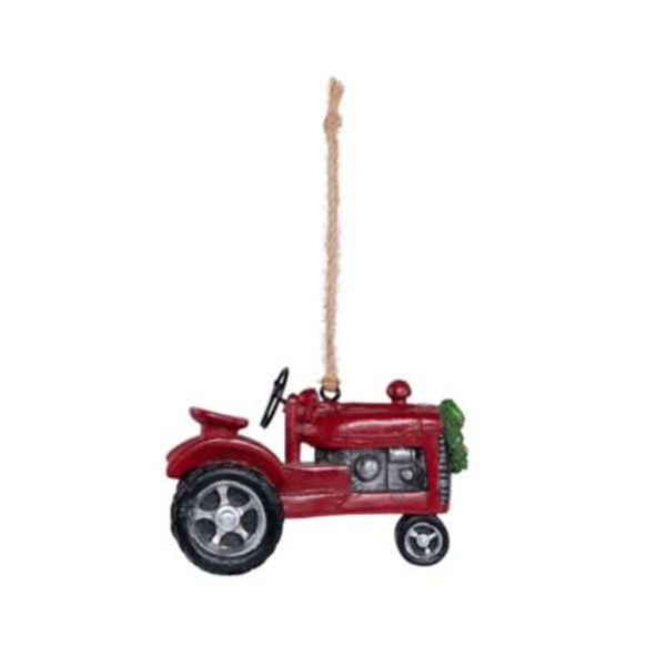 Red Shed Tractor Christmas Ornament, 3.5 in.