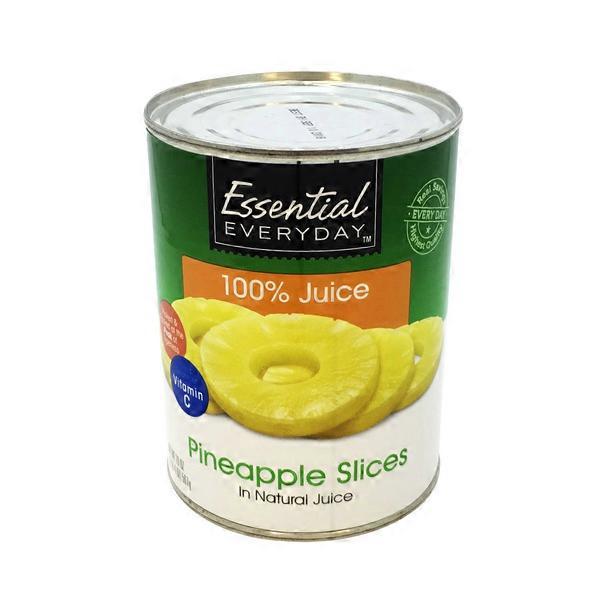 Essential Everyday Pineapple Slices In 100% Pineapple Juice (20 oz