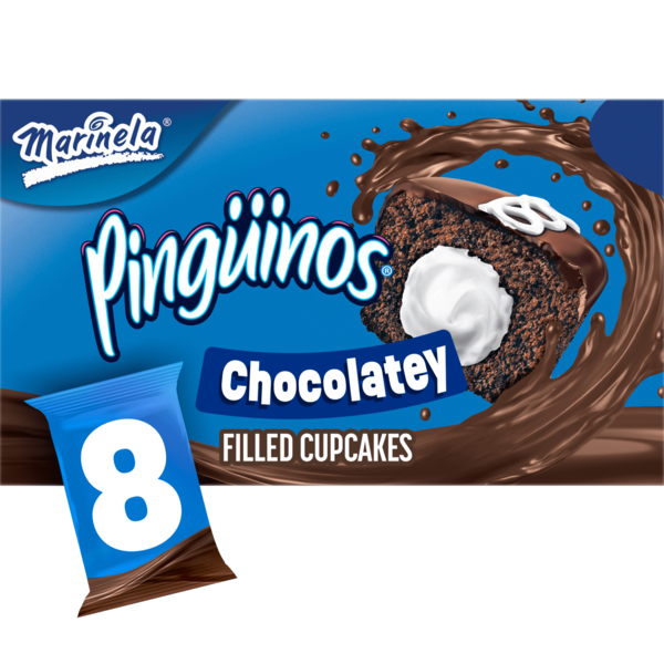 Marinela Pingüinos, 8 packs, Chocolatey Filled Cupcakes Same-Day
