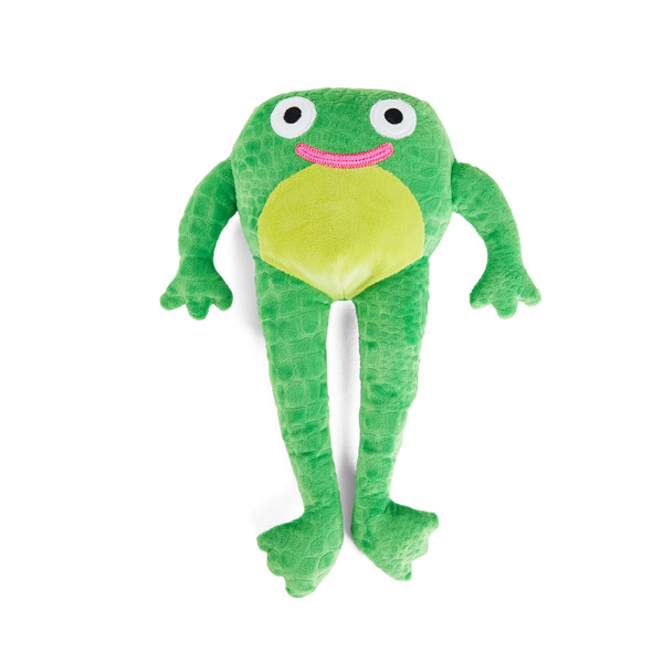 Leaps & Bounds Plush Long-Limbed Frog Dog Toy