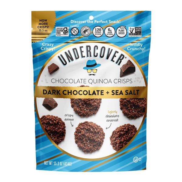 Undercover Chocolate Dark Chocolate Quinoa Crisps, 15.3 oz