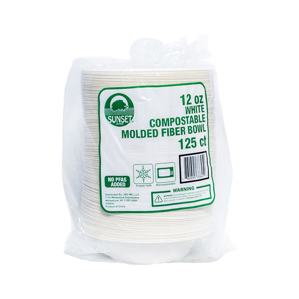 Sunset- White 12 OZ PFAS F Bowl 125 CT