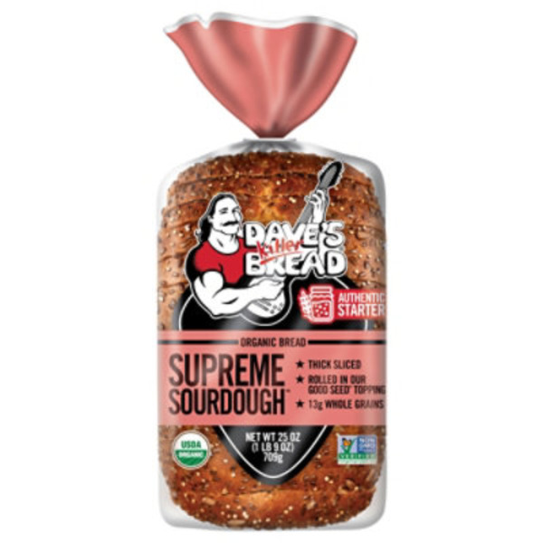Dave's Killer Bread Supreme Sourdough, Organic Seeded Sourdough Bread