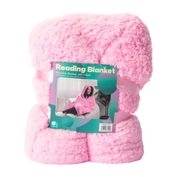 Oeko Tex Reading Blanket With Hood, 50 x 60 in