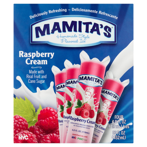 Mamita's Raspberry Cream Homemade Style Flavored Ice Same-Day