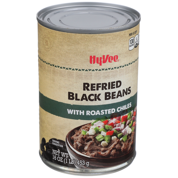 Hy-Vee Hy-Vee Refried Black Beans with Roasted Chiles