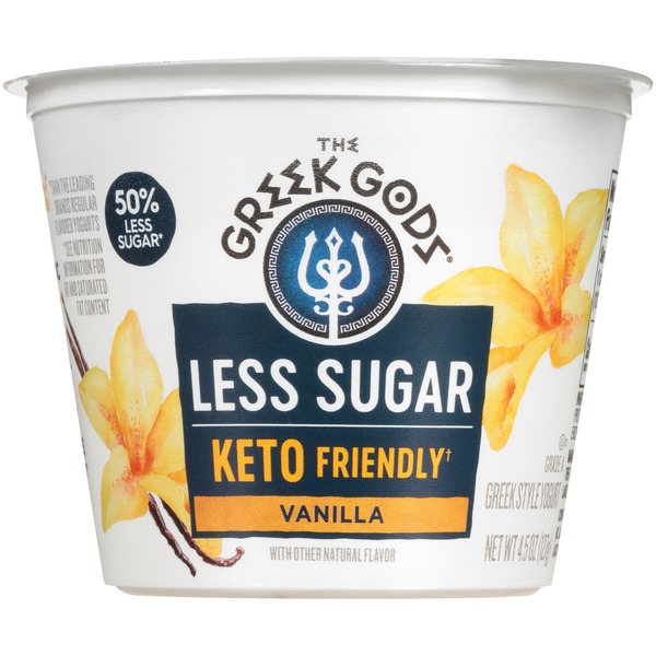 The Greek Gods Less Sugar Vanilla Greek Style Yogurt (4.5 oz) Instacart