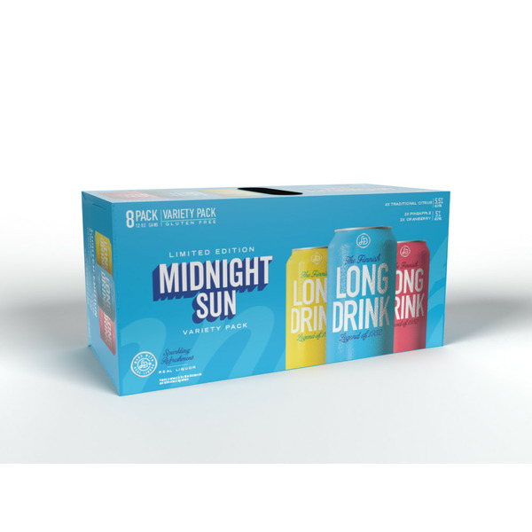 The Long Drink Midnight Sun Variety Pack 4 Traditional 11, 2 Each
