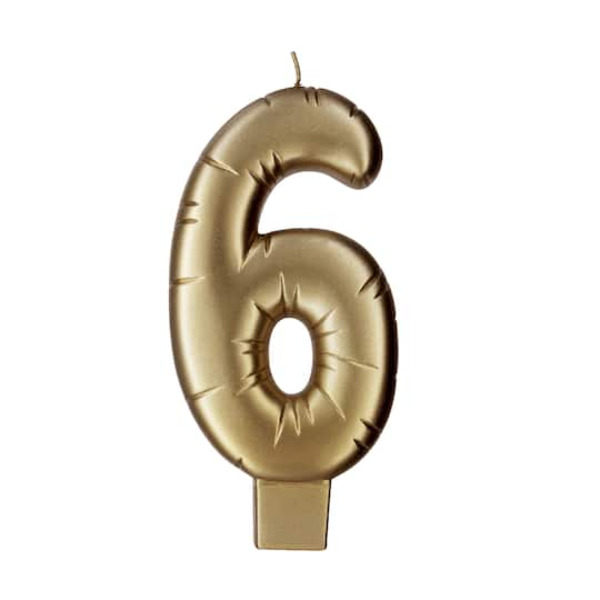 Makery Gold Number 6 Candle